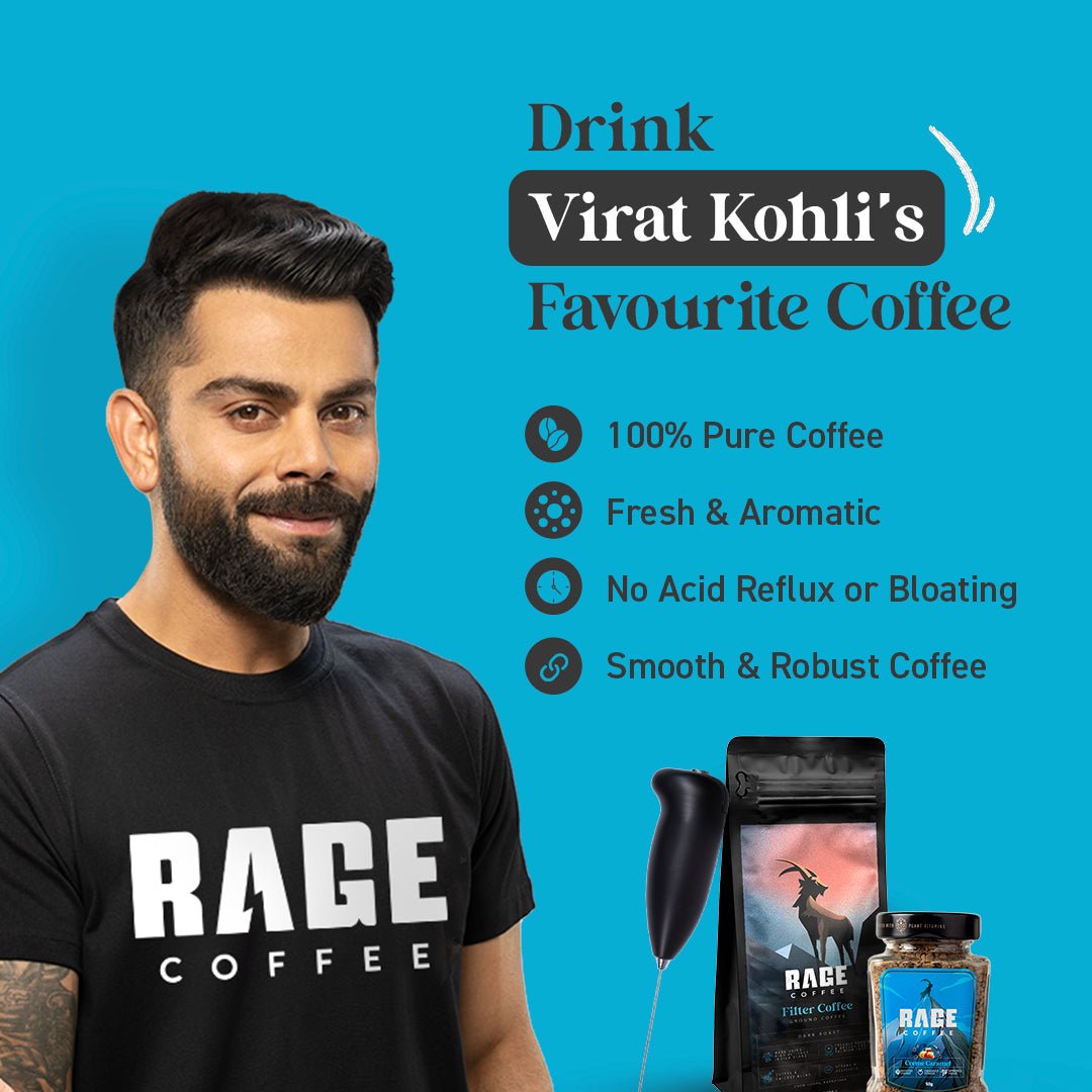 Coffee Essentials Trio (Ground Filter Coffee, Creme Caramel 50gm, Frother) - Rage Coffee
