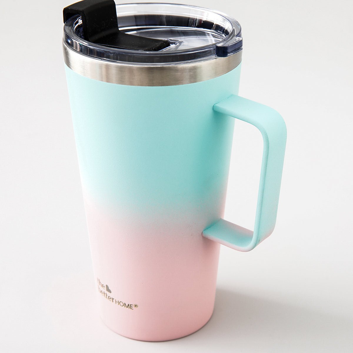 Insulated Double Wall Stainless Steel Coffee Mug - Blue Pink 450ml - Rage Coffee