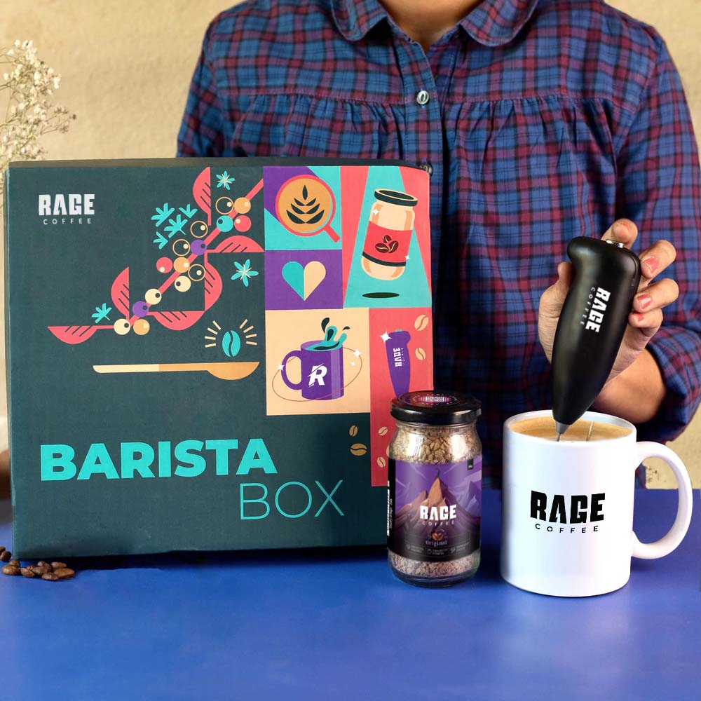 Rage Coffee Barista Box (Coffee jar, mug and premium frother) - Rage Coffee