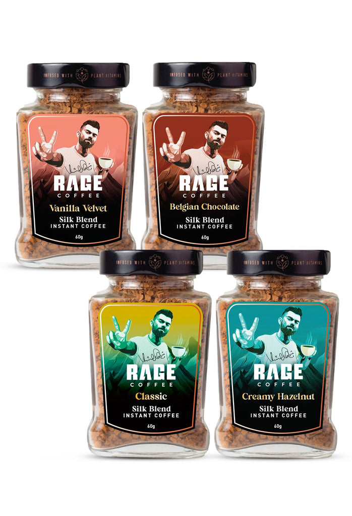 Silk Blend- All Flavours (pack of 4) - Rage Coffee